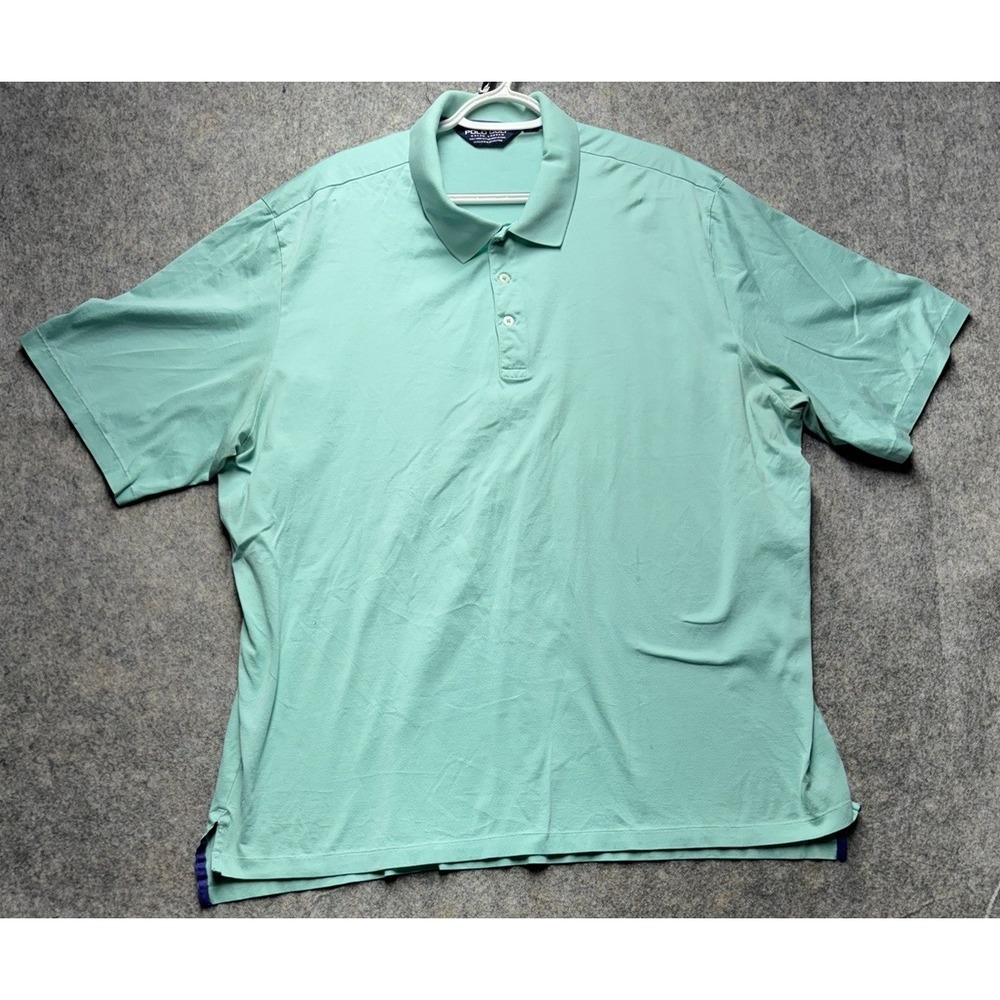 POLO RALPH LAUREN Mint Green Shirt Iconic Mesh Cotton Lightweight Classic 2XL